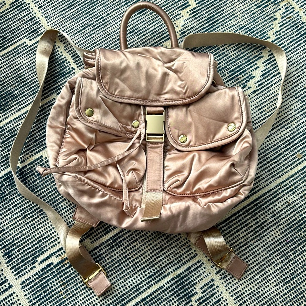 Gorgeous Steve Madden satin rose gold and gold bag pack